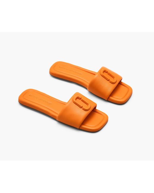 Marc Jacobs Orange Logo Slippers