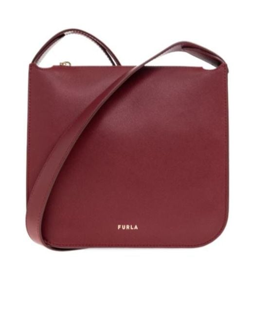Furla Red Ava Small Shoulder Bag