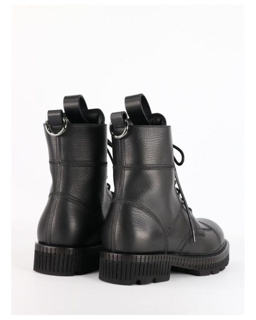 Dolce & Gabbana Black Logo Plaque Ankle Boots for men