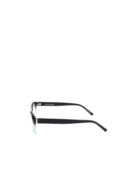 Elie Saab Metallic Es Rectangular Frame Glasses