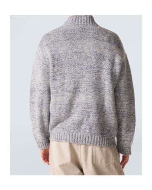 LeKasha Gray Zip-Up Cardigan for men