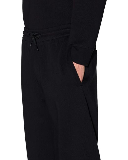 ARMANI EXCHANGE Black Drawstring Sweatpants for men