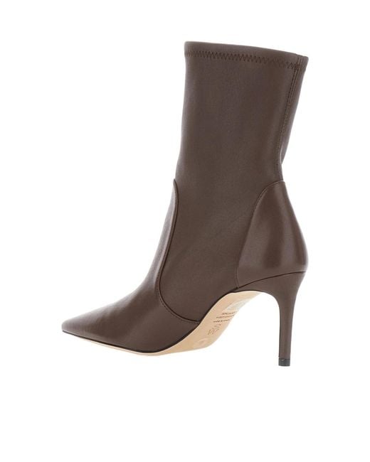 Stuart Weitzman Brown High-Heeled Ankle Boots