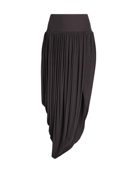 Alaïa Black Twisted Asymmetric Mini Skirt