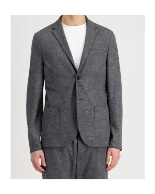 Harris Wharf London Gray Blazer Vitale Barberis Houndstooth for men