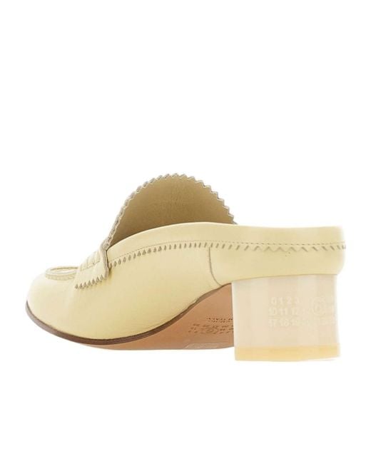 MM6 by Maison Margiela White Swing Toe Leather Loafers