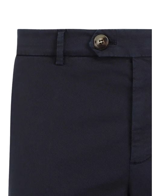 Brunello Cucinelli Blue Tailored Tapered-Leg Trousers for men