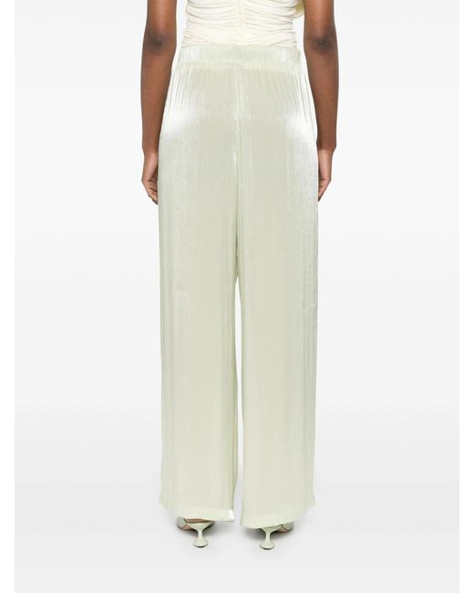 Jonathan Simkhai White Georgette Straight-Leg Trousers