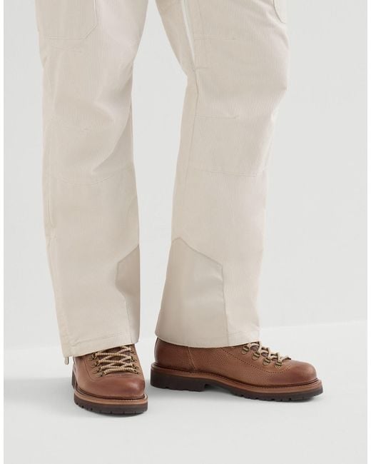 Brunello Cucinelli Brown Lace-Up Ankle Boots for men
