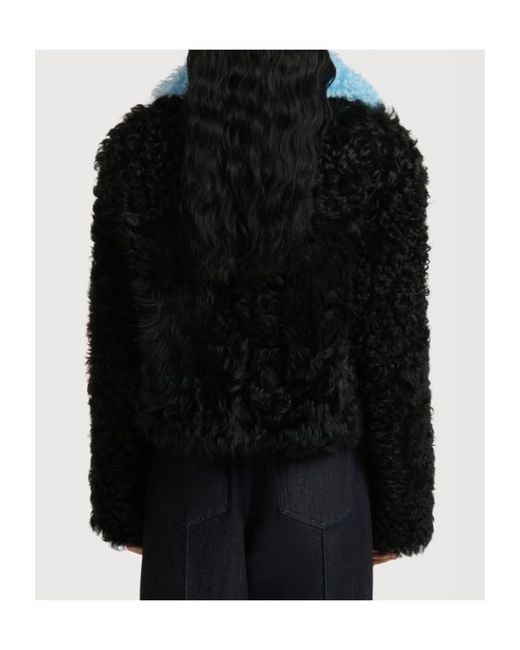 Marni Black Shearling Colour-Block Jacket