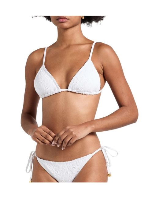 Farm Rio White Solid Colour Bikinis