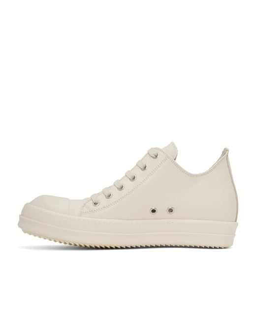 Rick Owens White Hollywood Low-Cut Casual Shoes for men