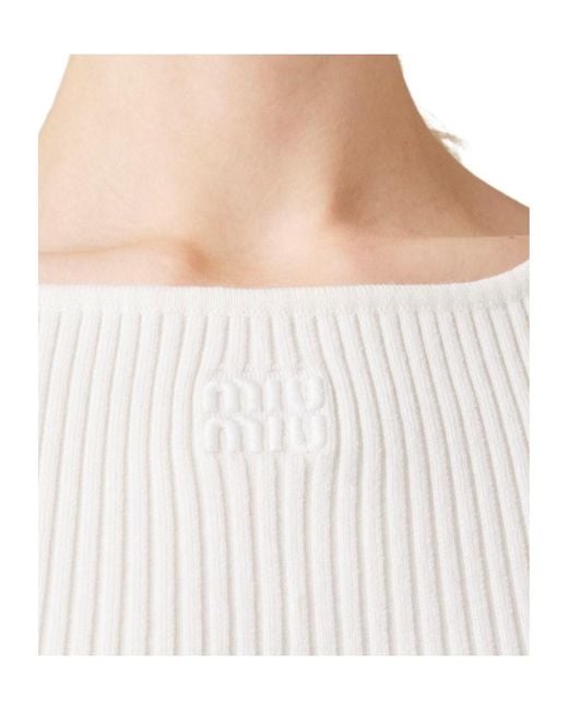 Miu Miu Black Ribbed Tank Top