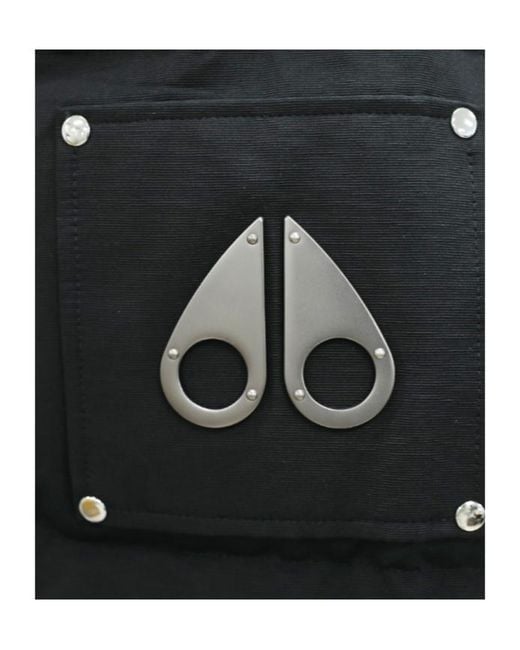 Moose Knuckles Black Long-Sleeved Cotton Clothes