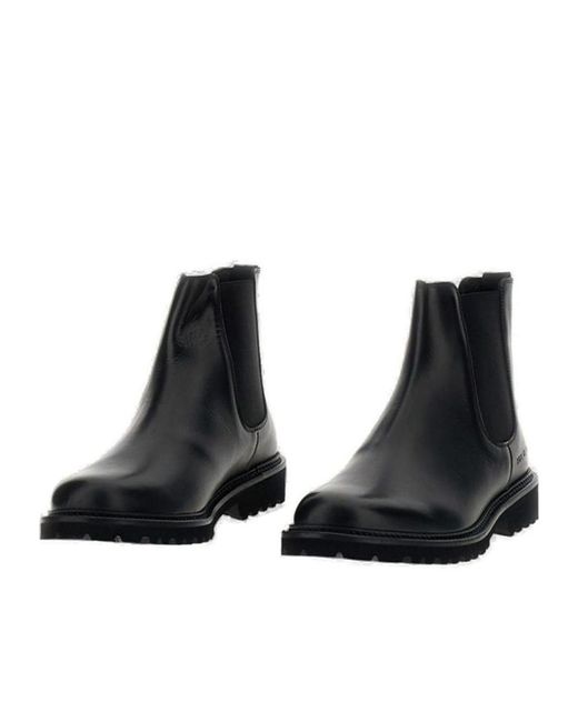 Common Projects Black Round Toe Ankle Boots for men
