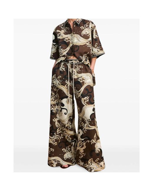 ALÉMAIS Brown Short-Sleeved Shirt