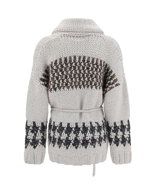 Brunello Cucinelli Gray Cashmere Cardigan