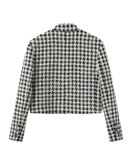 Marissa Chiara Black Houndstooth Casual Jacket