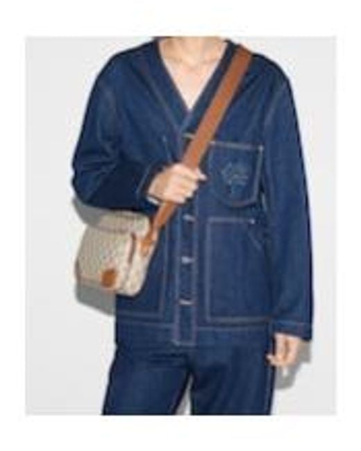 Gucci Natural Gg Emblem Medium Crossbody Bag for men