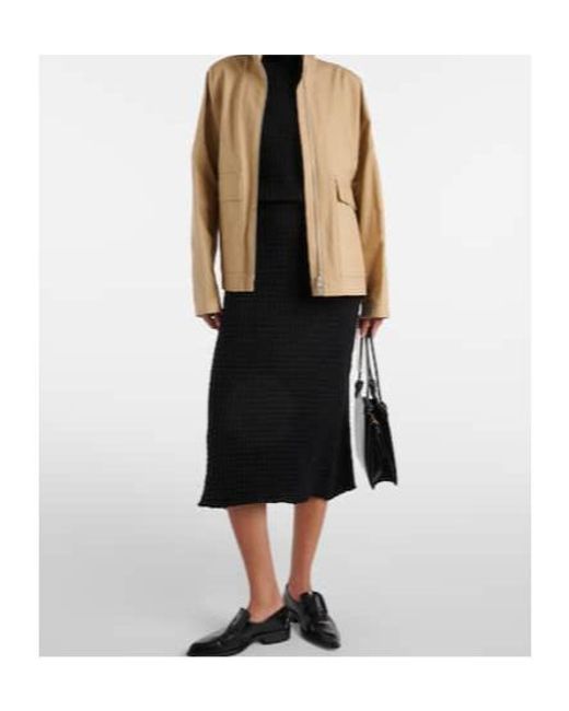 Jil Sander Black Frayed Cotton Top