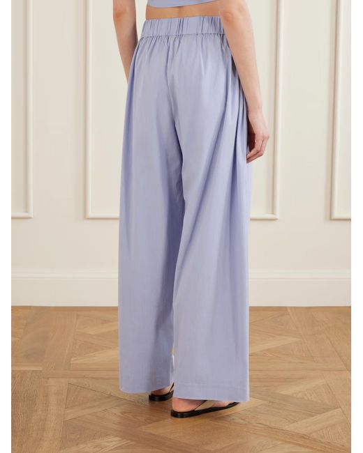 St. Agni Blue Relaxed Wide-Leg Trousers