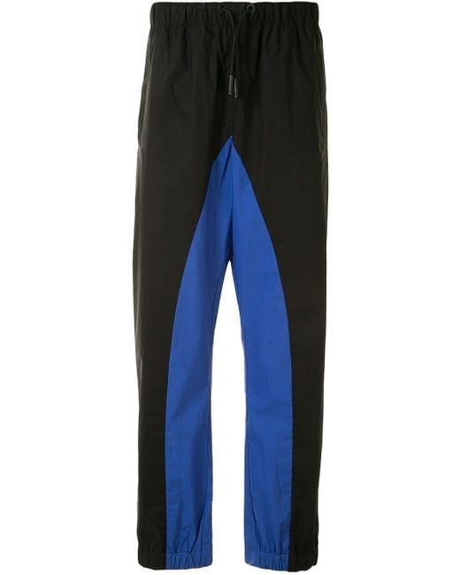 Marcelo Burlon Blue Two-Color Sweatpants for men