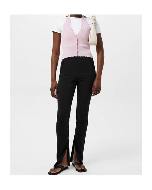 Ambush Black Slit-Detail Tailored Trousers