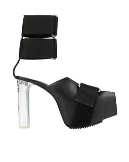 Rick Owens Black Thin Strap High Heels Sandals