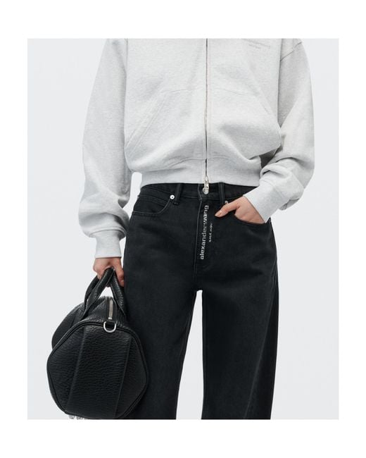 Alexander Wang Blue Mid-Rise Loose-Fit Jeans