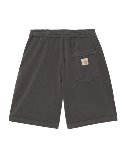 Carhartt Gray Floyde Drawstring Sweat Shorts for men