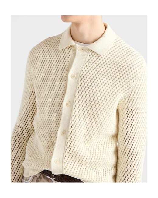 Prada Natural Linen And Cotton Cardigan for men