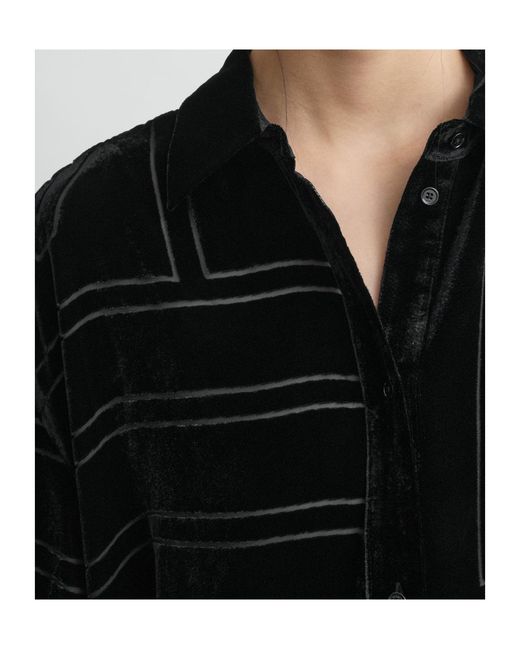 Totême Black Totême Oversized Devoré Shirt