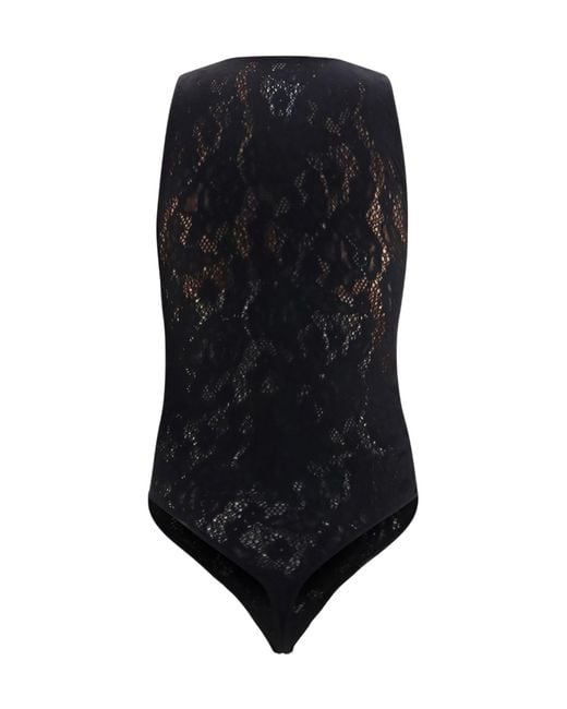 Wolford Black Lace Sleeveless Bodysuit
