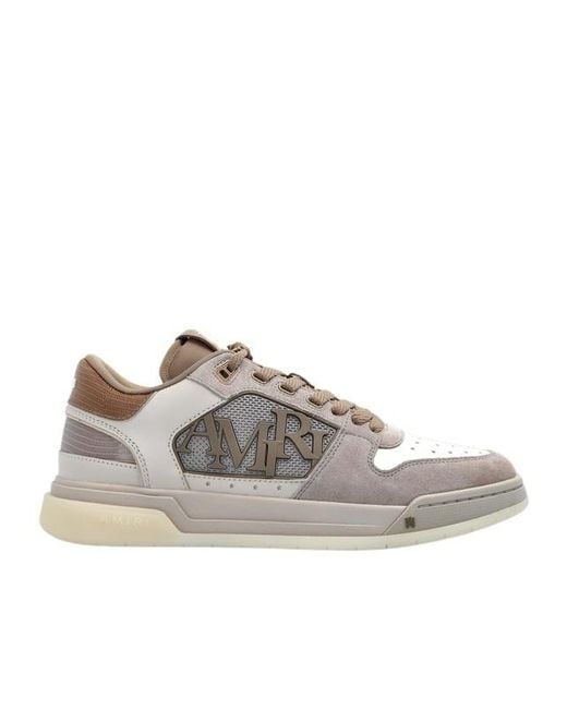 Amiri Gray Lace-Up Low-Top Sneakers for men