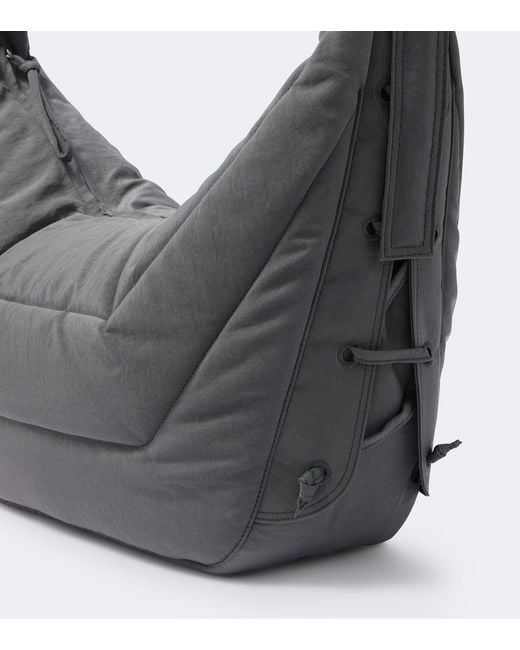 Lemaire Gray Soft Game Large Shoulder Bag for men