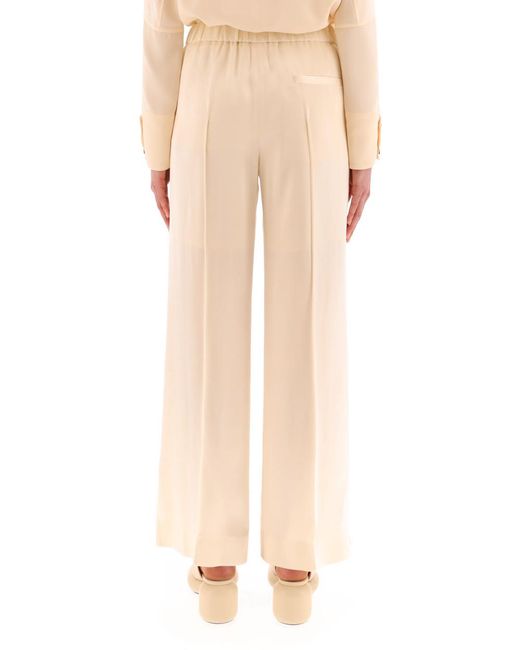 Jil Sander Natural Logo Casual Pants