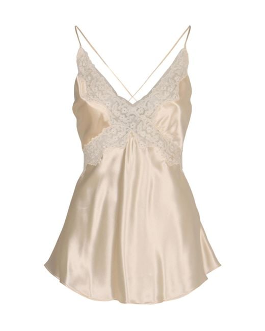 Alberta Ferretti Natural V-Neck Camisole