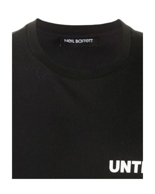 Neil Barrett Black Untitled Printed T-Shirt for men