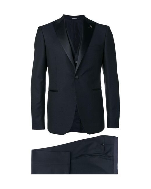 Tagliatore Blue Three-Piece Tuxedo for men