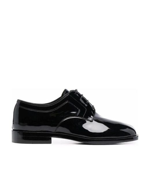 Maison Margiela Black Tabi Lace-Up Shoes