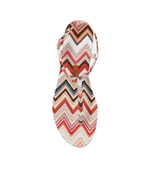 Missoni Brown Zigzag Sandals
