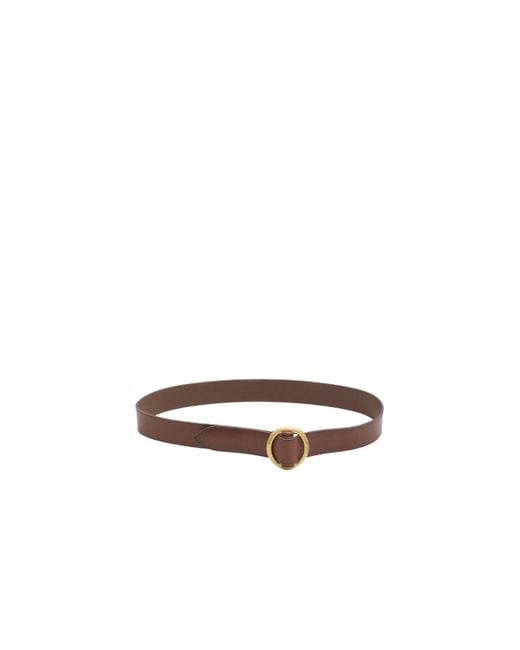 Saint Laurent White Oval Buckle Belt