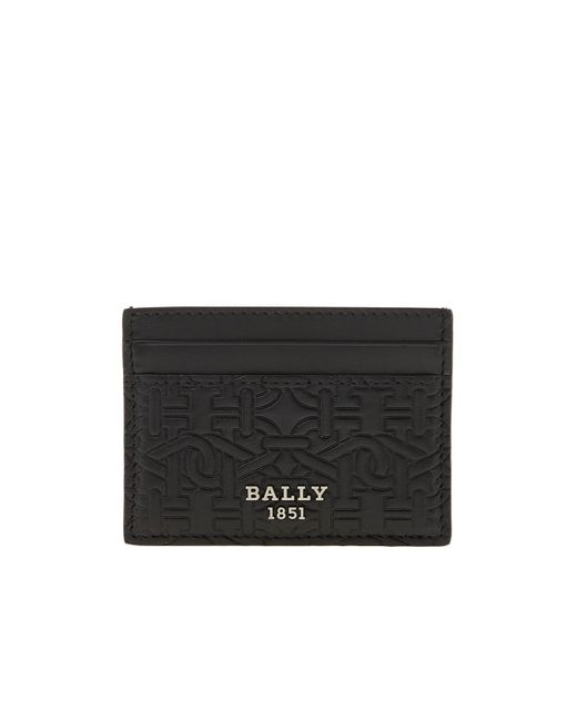 Bally Black Rectangular Card Bag for men