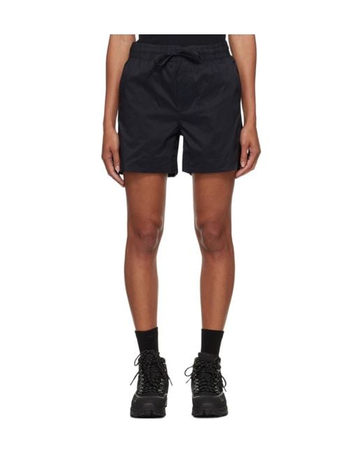 Canada Goose Blue Logo-Patch Drawstring Shorts