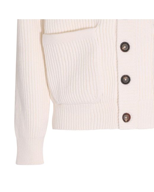 Eleventy Natural Shawl Collar Buttoned Cardigan for men