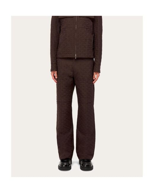 Ferragamo Brown Monogram Pants for men
