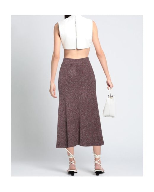Chloé Purple Knitted A-Line Skirt