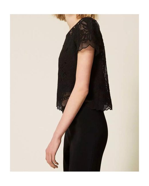 Twinset Black Muslin Blouse