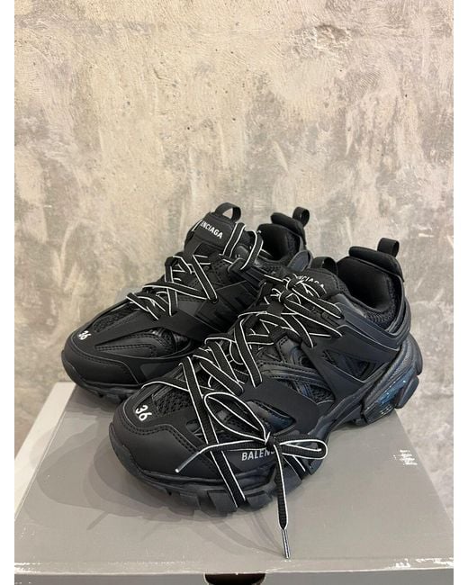 Balenciaga Blue Track Lace-Up Sneakers