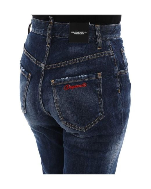DSquared² Blue High-Waisted Jeans
